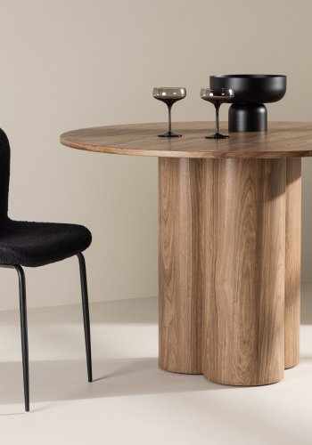 VENTURE DESIGN Olivia spisebord, rund - brun MDF (110)