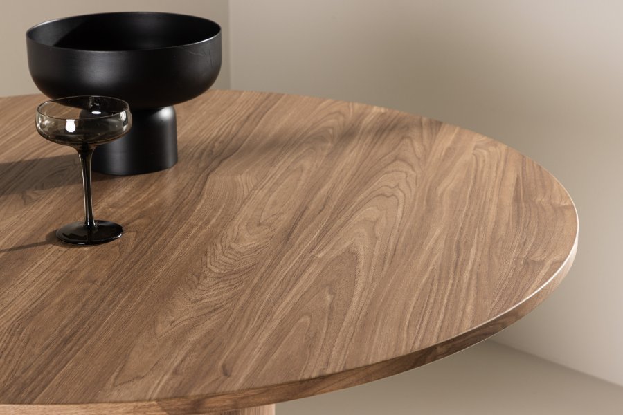 VENTURE DESIGN Olivia spisebord, rund - brun MDF (110)
