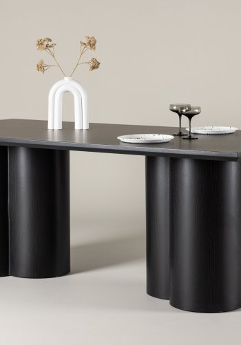 VENTURE DESIGN Olivia spisebord, rektangulr - sort 3D-papir MDF (100x210)