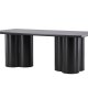 VENTURE DESIGN Olivia spisebord, rektangulr - sort 3D-papir MDF (100x210)