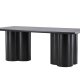 VENTURE DESIGN Olivia spisebord, rektangulr - sort 3D-papir MDF (100x210)