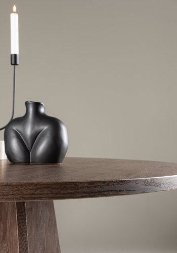 VENTURE DESIGN Bootcut spisebord, rund - mocca MDF (110)