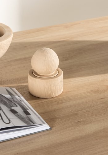 VENTURE DESIGN Bootcut spisebord, rektangulr - hvidvasket 3D-papir MDF (115x230)