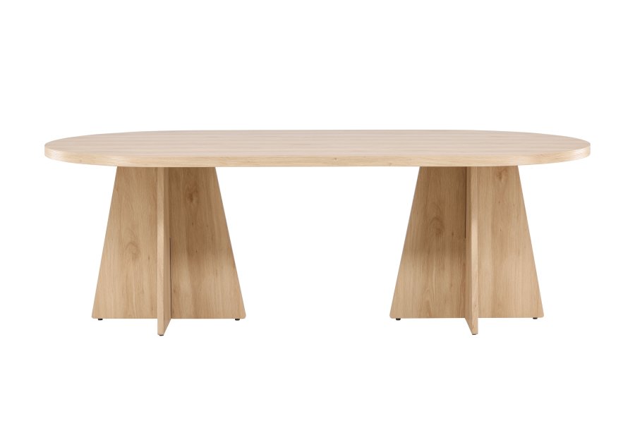 VENTURE DESIGN Bootcut spisebord, rektangulr - hvidvasket 3D-papir MDF (115x230)