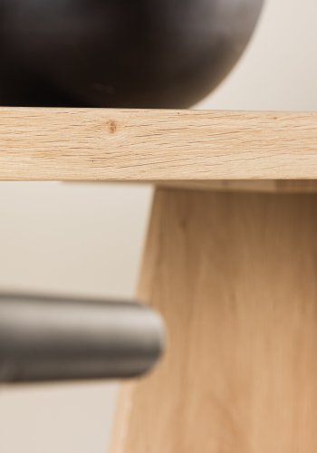 VENTURE DESIGN Bootcut spisebord, rektangulr - hvidvasket 3D-papir MDF (115x230)