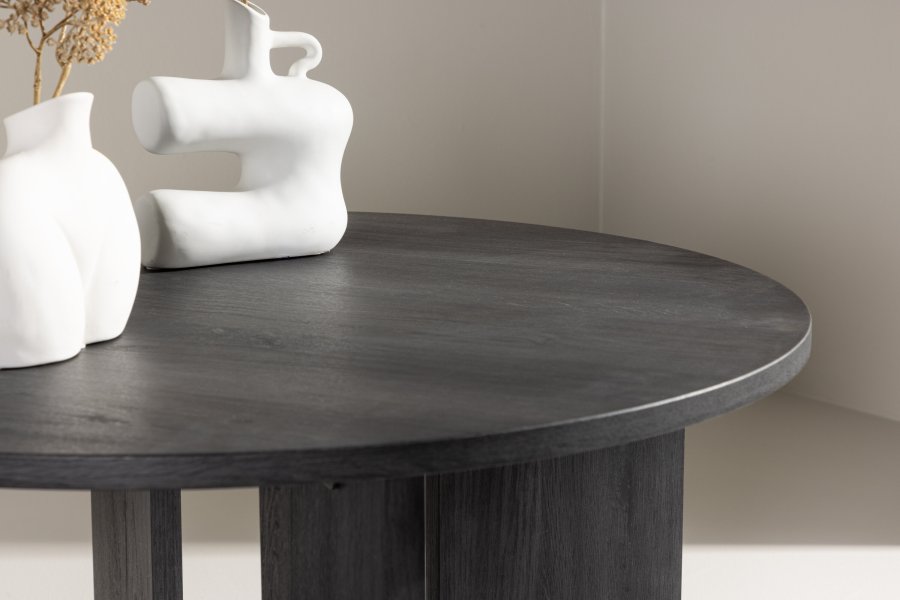 VIND COLLECTION Askerön sofabord, rund - sort MDF (80)