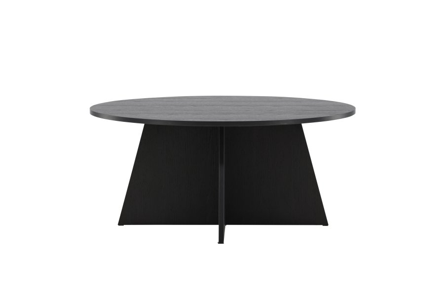 VENTURE DESIGN Bootcut sofabord, rund - sort MDF (10)