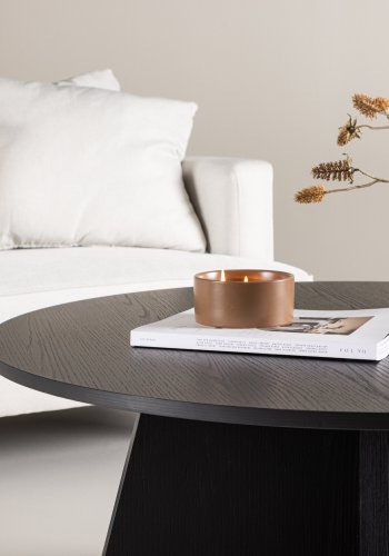 VENTURE DESIGN Bootcut sofabord, rund - sort MDF (10)