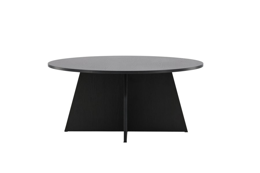 VENTURE DESIGN Bootcut sofabord, rund - sort MDF (10)