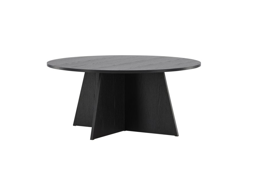 VENTURE DESIGN Bootcut sofabord, rund - sort MDF (10)