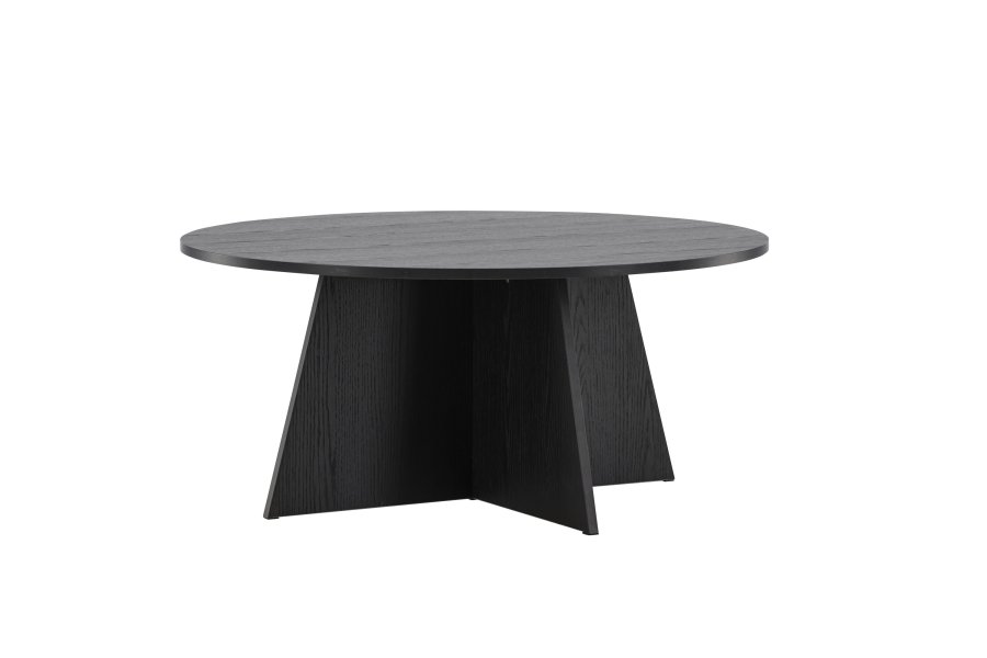 VENTURE DESIGN Bootcut sofabord, rund - sort MDF (10)