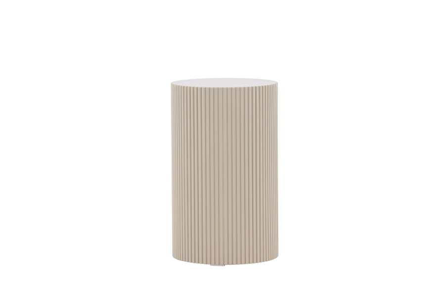 VENTURE DESIGN Lenox sidebord, rund - beige MDF (30,5)