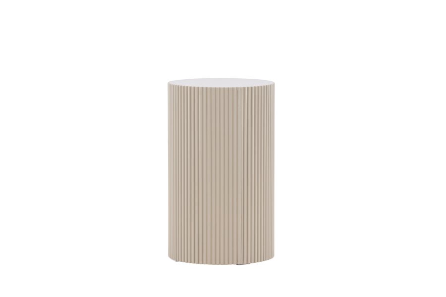 VENTURE DESIGN Lenox sidebord, rund - beige MDF (30,5)