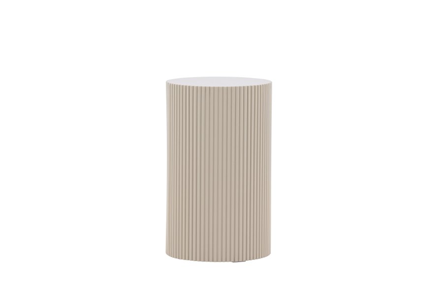 VENTURE DESIGN Lenox sidebord, rund - beige MDF (30,5)
