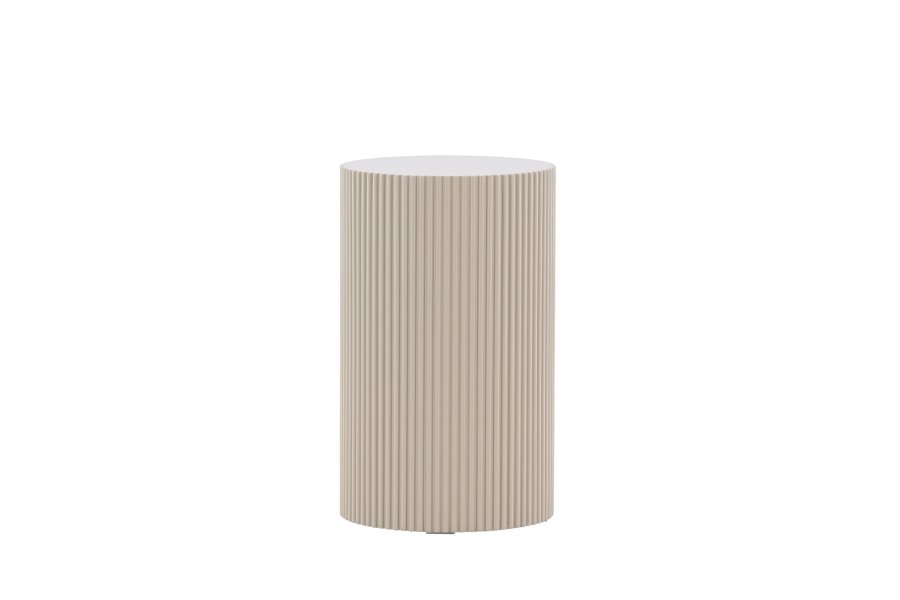 VENTURE DESIGN Lenox sidebord, rund - beige MDF (30,5)