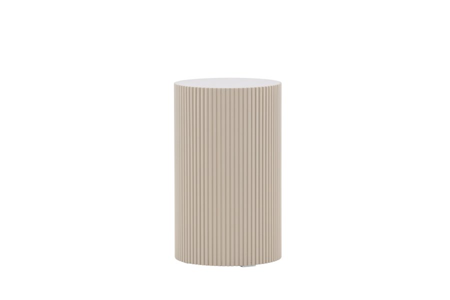 VENTURE DESIGN Lenox sidebord, rund - beige MDF (30,5)