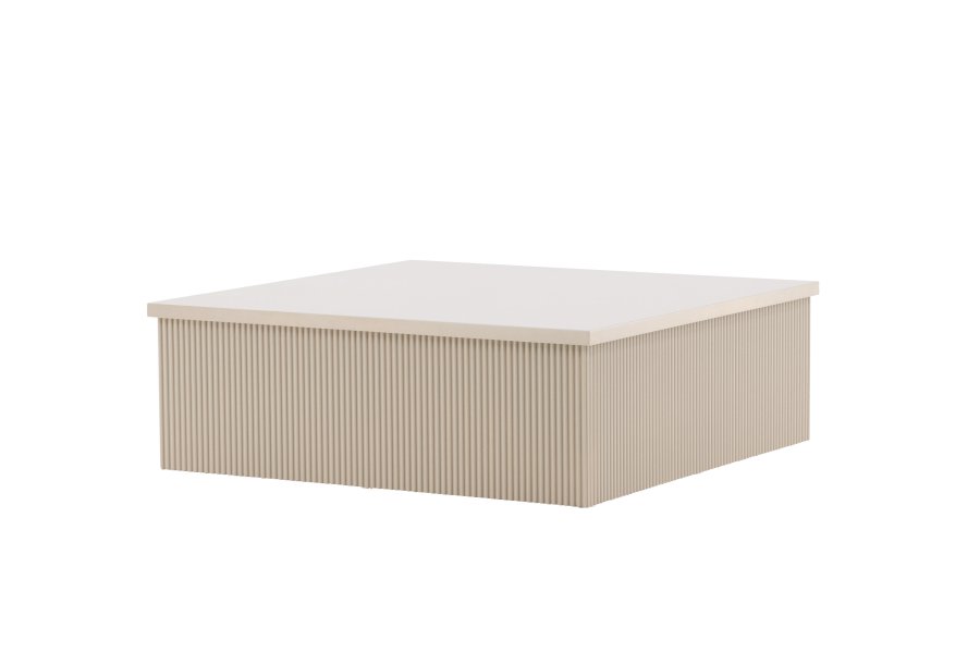 VENTURE DESIGN Lenox sofabord, kvadratisk - beige MDF (90x90)