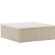 VENTURE DESIGN Lenox sofabord, kvadratisk - beige MDF (90x90)