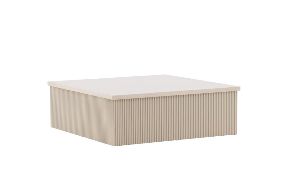 VENTURE DESIGN Lenox sofabord, kvadratisk - beige MDF (90x90)