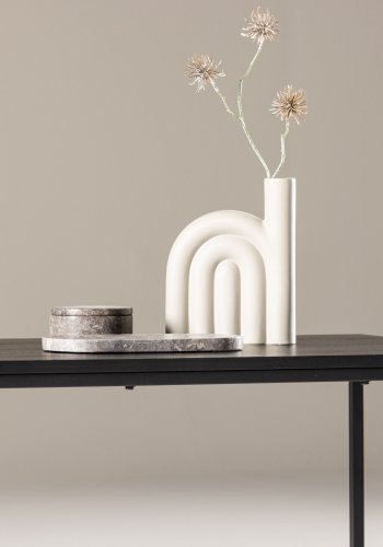 VENTURE DESIGN Mallan sofabord, rektangulr - sort MDF og stl (60x120)