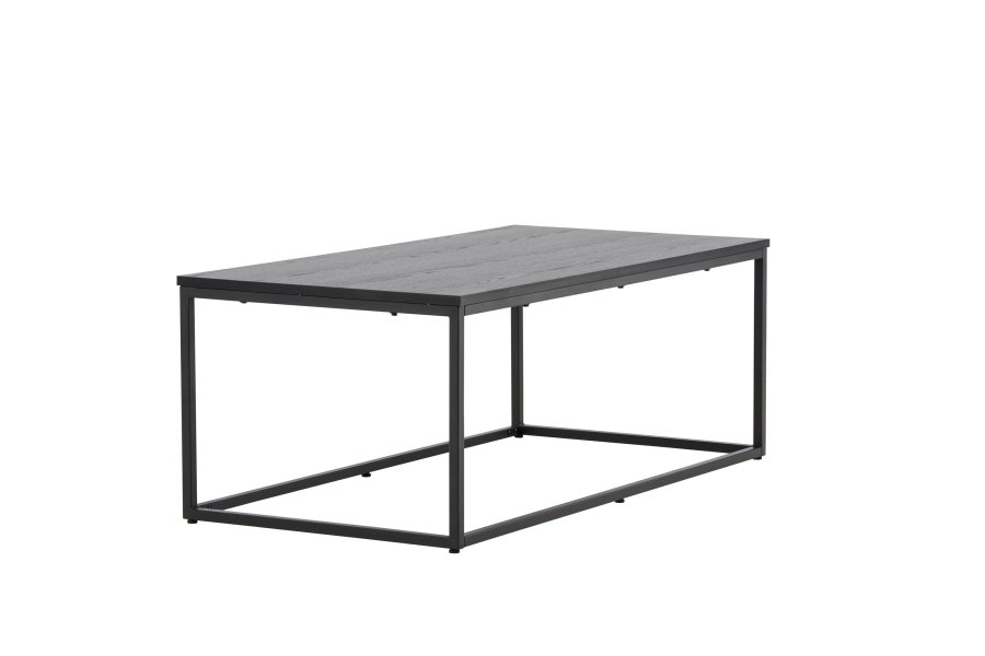 VENTURE DESIGN Mallan sofabord, rektangulr - sort MDF og stl (60x120)