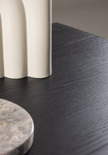 VENTURE DESIGN Mallan sofabord, rektangulr - sort MDF og stl (60x120)