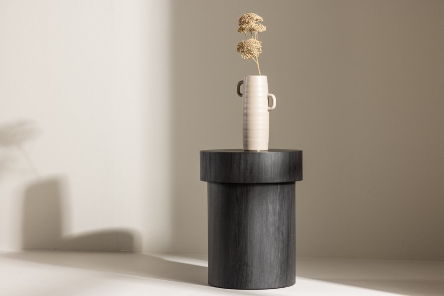 VIND COLLECTION Malung sidebord, rund - sort MDF (35)