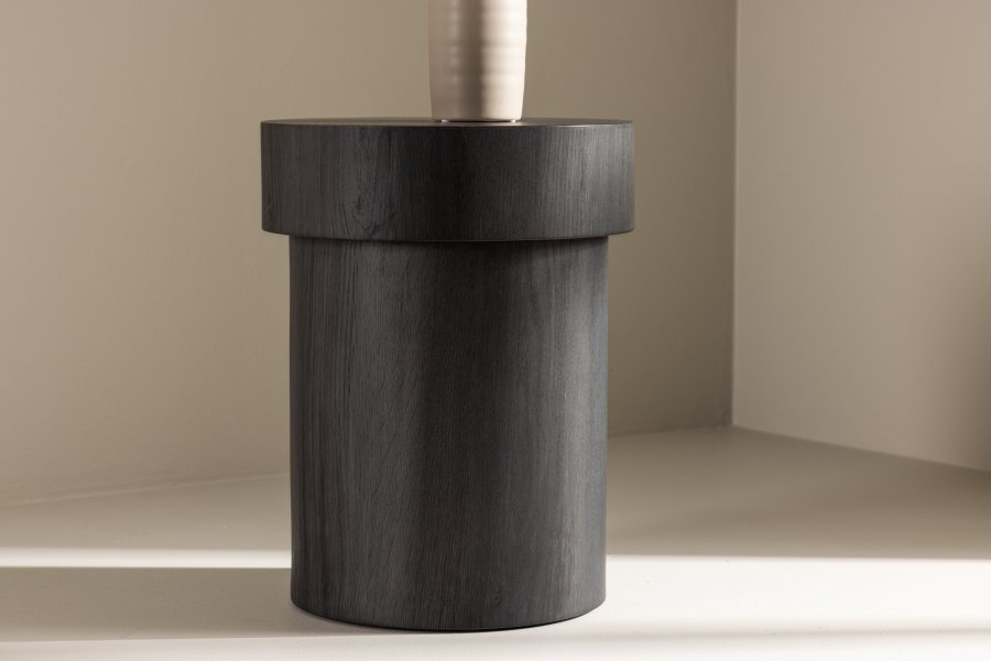 VIND COLLECTION Malung sidebord, rund - sort MDF (35)