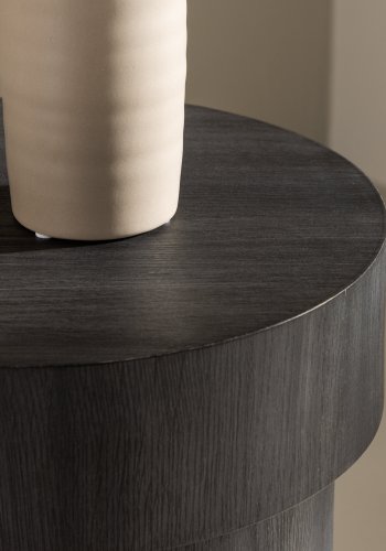 VIND COLLECTION Malung sidebord, rund - sort MDF (35)