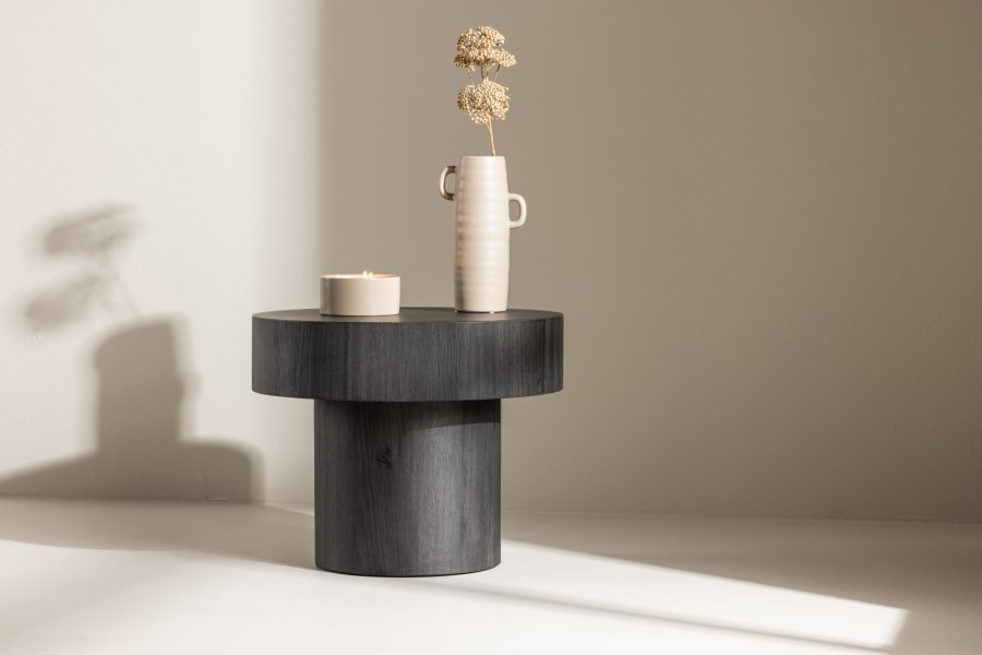 VIND COLLECTION Malung sidebord, rund - sort MDF (50)