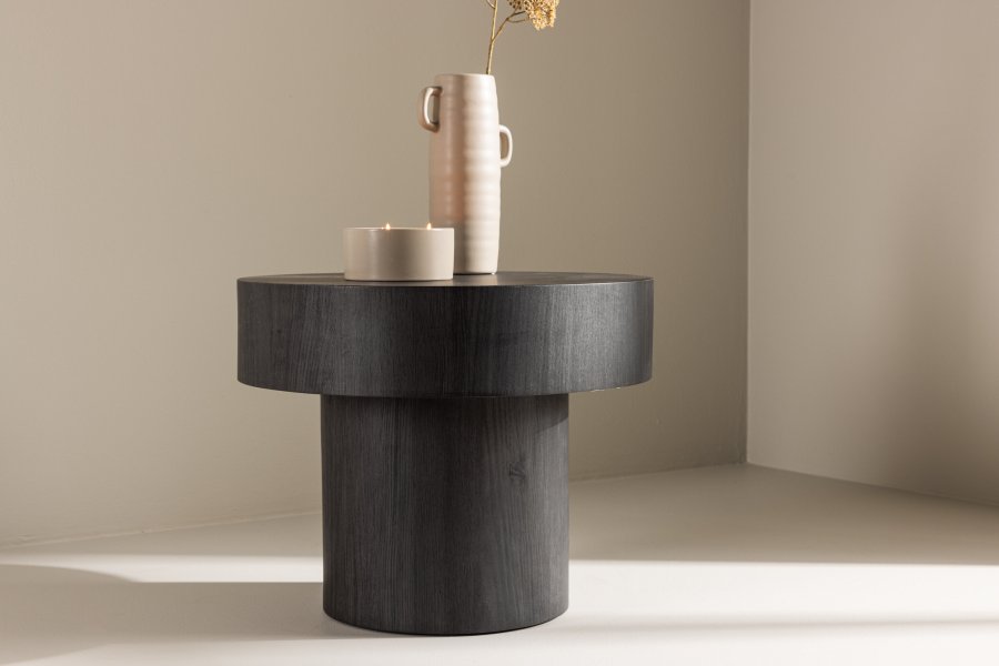 VIND COLLECTION Malung sidebord, rund - sort MDF (50)