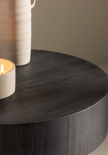 VIND COLLECTION Malung sidebord, rund - sort MDF (50)