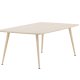 VENTURE DESIGN Plaza sofabord, rektangulr - hvidvasket MDF og stl (70x120)