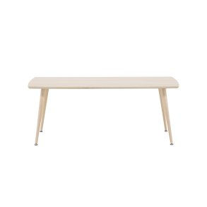 VENTURE DESIGN Plaza sofabord, rektangulr - hvidvasket MDF og stl (70x120)