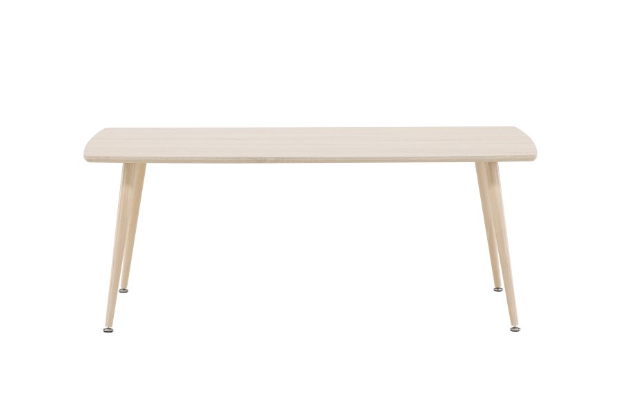 VENTURE DESIGN Plaza sofabord, rektangulr - hvidvasket MDF og stl (70x120)
