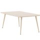 VENTURE DESIGN Plaza sofabord, rektangulr - hvidvasket MDF og stl (70x120)