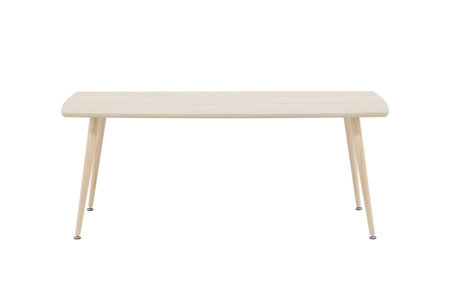 VENTURE DESIGN Plaza sofabord, rektangulr - hvidvasket MDF og stl (70x120)