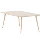 VENTURE DESIGN Plaza sofabord, rektangulr - hvidvasket MDF og stl (70x120)