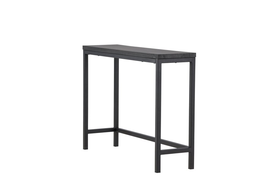 VENTURE DESIGN Rise sidebord, rektangulr - sort MDF og stl (30x110)