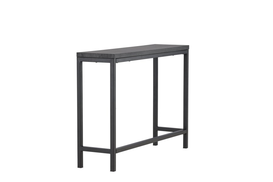 VENTURE DESIGN Rise sidebord, rektangulr - sort MDF og stl (30x110)