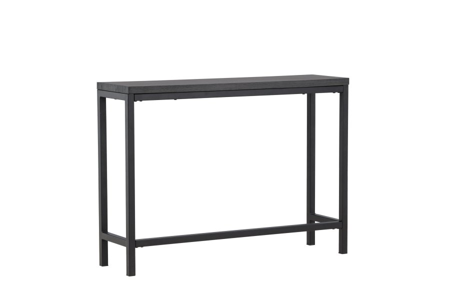 VENTURE DESIGN Rise sidebord, rektangulr - sort MDF og stl (30x110)