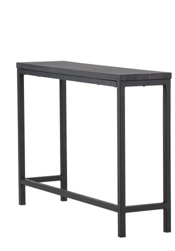 VENTURE DESIGN Rise sidebord, rektangulr - sort MDF og stl (30x110)