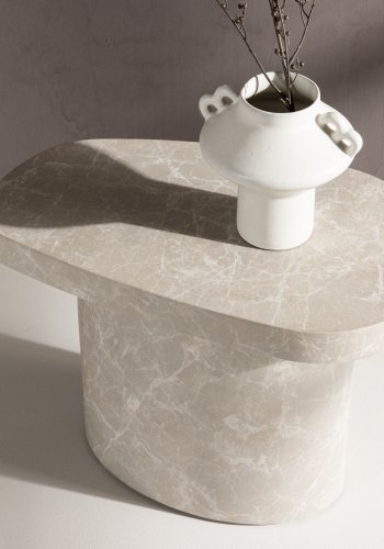 VENTURE DESIGN Bstad sidebord - lysegr betonlook MDF (30x50)