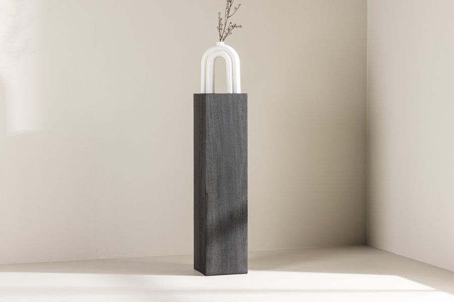 VIND KOLLEKTION Ramsvik piedestal, kvadratisk - sort MDF (23x23)