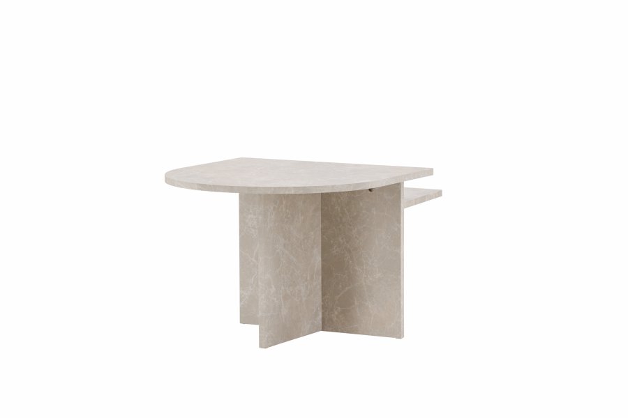 VENTURE DESIGN Sala sofabord - beige marmorlook MDF (60x60) 40x40) (st med 2)