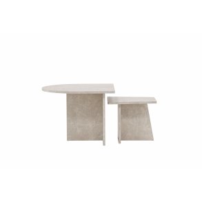 VENTURE DESIGN Sala sofabord - beige marmorlook MDF (60x60) 40x40) (st med 2)