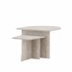 VENTURE DESIGN Sala sofabord - beige marmorlook MDF (60x60) 40x40) (st med 2)