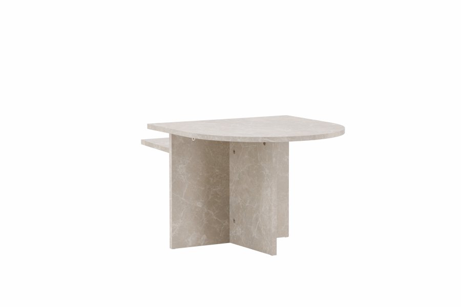 VENTURE DESIGN Sala sofabord - beige marmorlook MDF (60x60) 40x40) (st med 2)