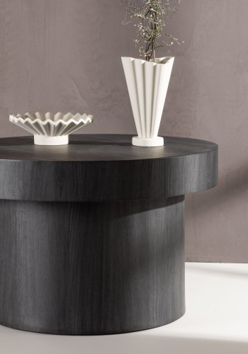VENTURE DESIGN Malung sofabord, rund - sort MDF (80)