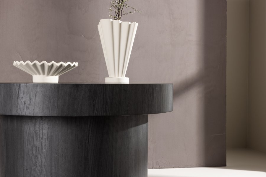 VENTURE DESIGN Malung sofabord, rund - sort MDF (80)